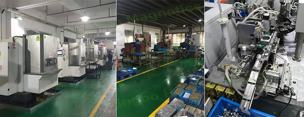 Automatic Fabricating and Assembling Through Hole Pot Magnet